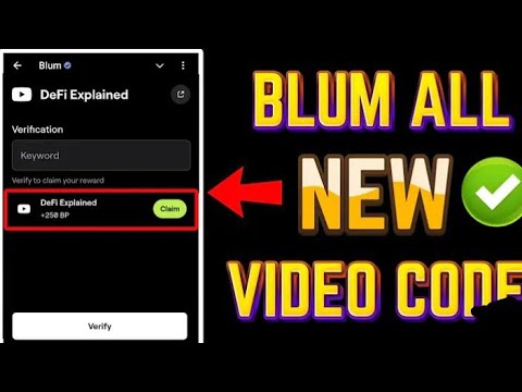 DeFi Explained Blum Code || Blum Today Verification Keyword || Blum October Defi explained today