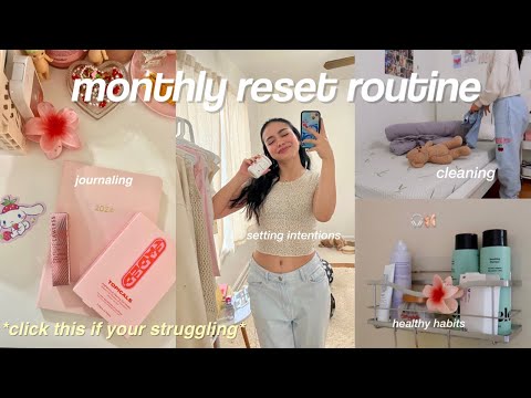 MONTHLY RESET ROUTINE ✨ getting my life together, cleaning, setting goals