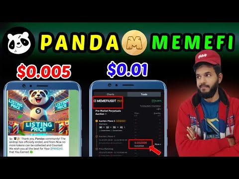 Panda Airdrop Value = $0.005 🤯 ｜ Memefi Listing On Bybit Value = $0.01 😱 ｜ Panda Airdrop soon