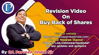 Revision Video On Buy Back Of Shares