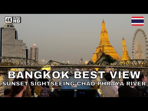 [4K] 🇹🇭 Bangkok BEST VIEW in Chao Phraya Tourist Boat