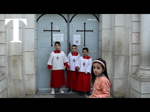 Palestinian Christians attend Christmas Eve Mass in Gaza City