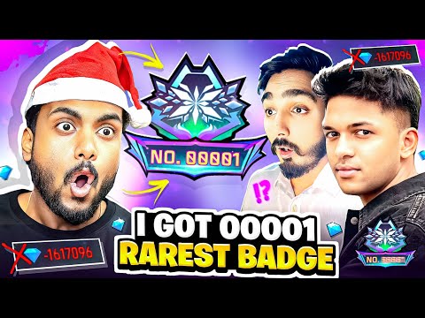 I Got Rarest 0001 Badge Rip 10lkh Diamonds 😱 - Garena Free Fire Max