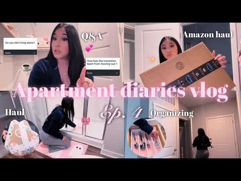 APARTMENT DIARIES VLOG: 🏠 Q&A, Amazon haul, organizing, shopping, home haul, & how I’m feeling ￼