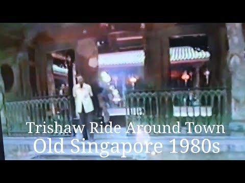 Old Singapore Heritage. Old Singapore Trishaw Ride Around Town.