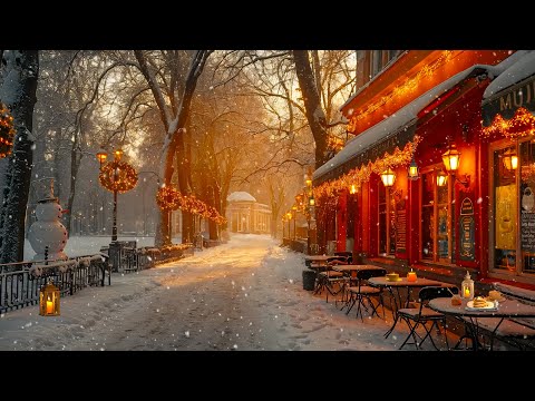 Winter Morning Jazz Music - Empty Street Coffee Space and Gentle Piano Jazz for Study and Work