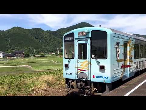 2017/06/17 若桜鉄道隼駅 隼ラッピング列車 到着