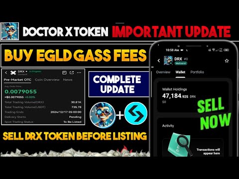 DoctorX Listing | Buy egld gas fee for doctorx । Doctor X token Sell । Drx Airdrop new update today