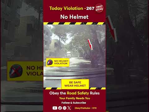 TODAY VIOLATION-267 Kindly Wear Helmet For Your Safety #otr #chennaitrafficpolice #obeytherules