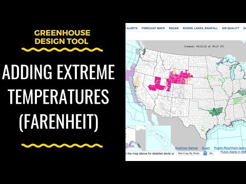 Adding Extreme Temperatures in Degrees F into the Passive Solar Greenhouse Design Tool