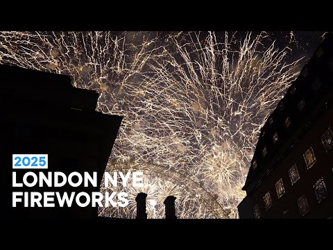 London Fireworks 2025 - United Kingdom Rings In The New Year