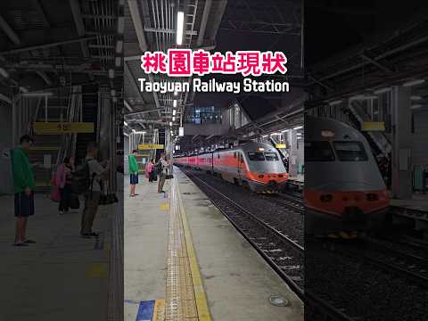 夜晚的台灣桃園車站現況 Taiwan Taoyuan Station at night｜台鐵桃園火車站月台｜台湾鉄道 TR