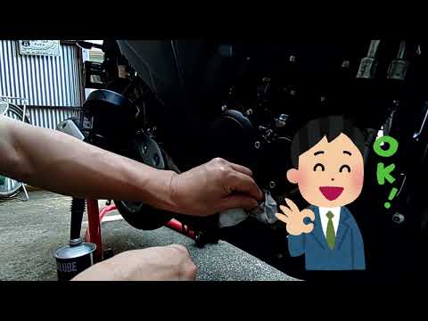 FZ25オイル交換　チェーン清掃