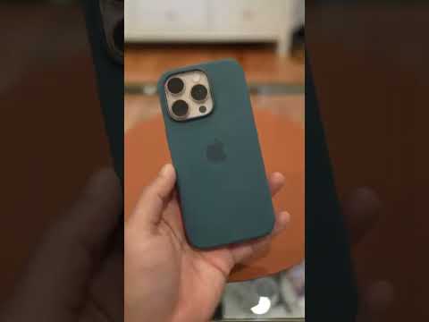 "Apple iPhone 16 Pro Lake Green Silicone Case Unboxing: Desert vs. Natural Titanium Comparison"