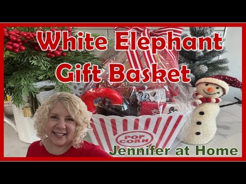 WHITE ELEPHANT GIFT BASKET #giftbaskets #whiteelephant #christmasgiftbasket #christmasgifts #gift