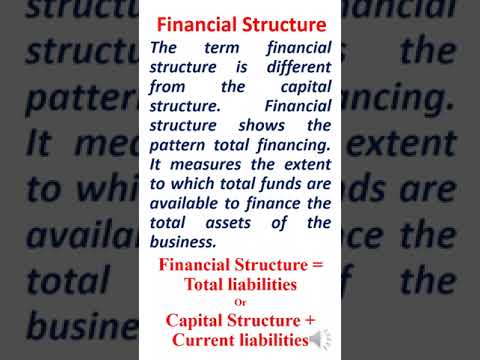 Financial Structure || Capital Structure Shorts || Shorts