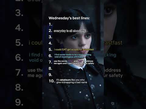 ICONIC WEDNESDAY ADDAMS LINES: BEST QUOTES FROM THE WEDNESDAY SERIES! 🖤✨#wednesday #series #movie