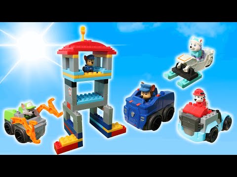 パウ・パトロール メガブロックのおもちゃ - パウっと変形 パウパトローラーとパウステーション Paw Patrol - MEGA BLOKS