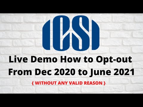 Live Demonstration about how to opt-out in CS Exams without any valid reason