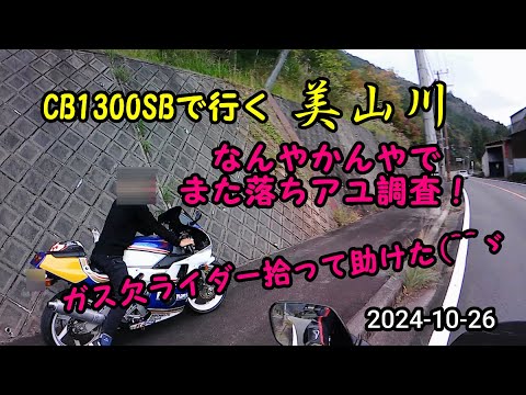 2024-10-26 京都美山川 落ちアユ調査！ガス欠ライダー拾った(笑)