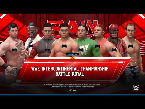 WWE 2K24 AWA Monday night dawn: 8 Man battle royal for the Intercontinental championship