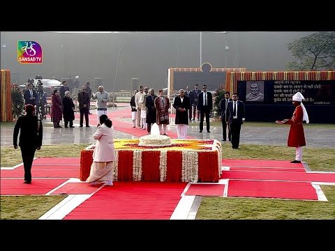 Leaders Pay Tribute to Atal Bihari Vajpayee on His 100th Birth Anniversary at Sadaiv Atal Memorial