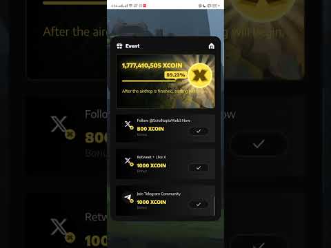 Nebx airdrop xcoin trading dtart when it's hit 100% #crypto #video #trending #airdrop