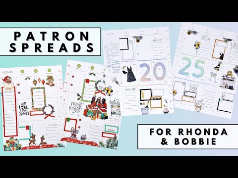 PLAN WITH ME | PATRON SPREADS FOR RHONDA & BOBBIE | THE HAPPY PLANNER