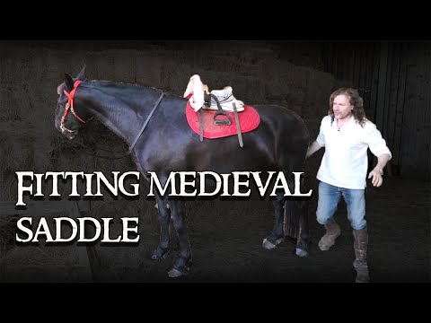 Medieval saddle: How do you fit a Medieval War Saddle to a warhorse? (will it work?)