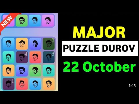 22 October Major puzzle durov Solved Today ｜ Major Daily combo card 22 October ｜ Major Puzzle