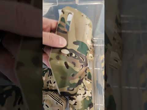 Multicam Pattern ANR Tac Belt Mount Holster Hangers in production for Blue Alpha Belts