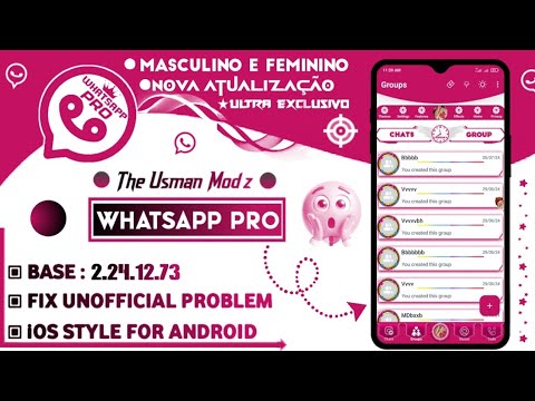 Nova WhatsApp Pro Masculino e Feminino Versão 2024 | Melhor WhatsApp Immune | The Usman Modz