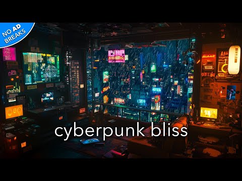 Cyberpunk Bliss //NO ADs\\ Pure Ambient Cyberpunk Music | Analog Synths [EXTREME RELAXATION] 4K