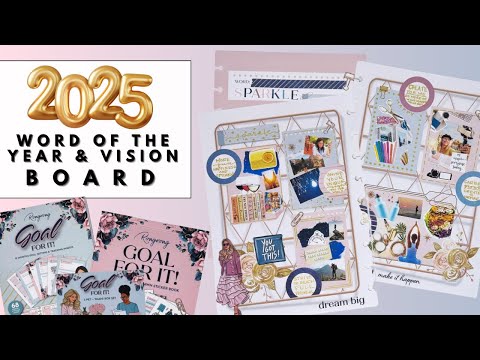 PLAN WITH ME & FLIP THROUGH | 2025 VISION BOARD | @rongrongdevoeillustration  GOALS COLLECTION