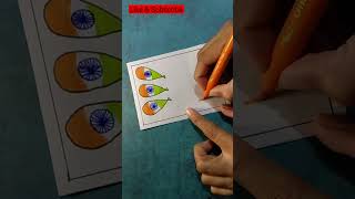 Easy Republic Day Card Making | Handmade White Paper Card Making | #shorts #trending #republicday