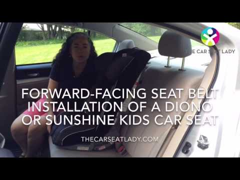 How to Install a Diono Car Seat Forward-Facing (Seat Belt + Tether)