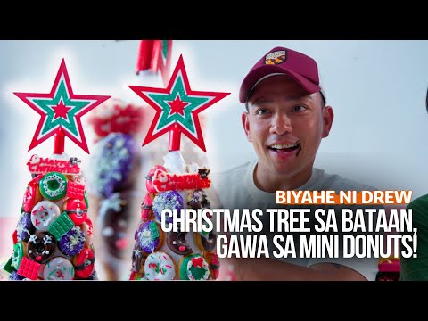 Christmas tree sa Bataan, gawa sa mini donuts! | Biyahe ni Drew