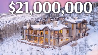 Inside a $21,000,000 Modern Colorado Mountainside Oasis | MEGA MANSION TOUR