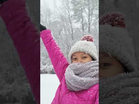 SNOW 2022 | First Snow fall in Virginia #shorts