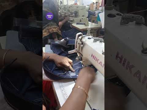 Denim pant making process |