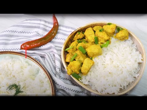 Indian Chicken Curry Recipe - With Basmati Rice