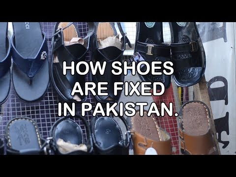 Witness the incredible artistry of Pakistani cobblers as they mend shoes with skill and precision.