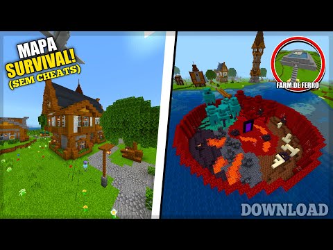 DOWNLOAD MAPA SURVIVAL (SEM CHEATS) COM FARMS, CONSTRUÇÕES E ITENS OPS - MOSTRANDO MAPAS #14