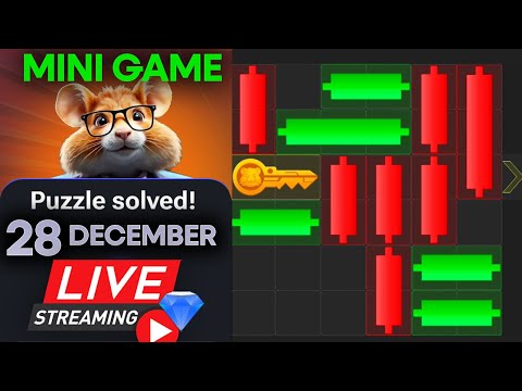 28 December Hamster Kombat Mini game Puzzle Solved  CRYPTO GAMEPLAY 🔴 | #hamstercombat  #minigames