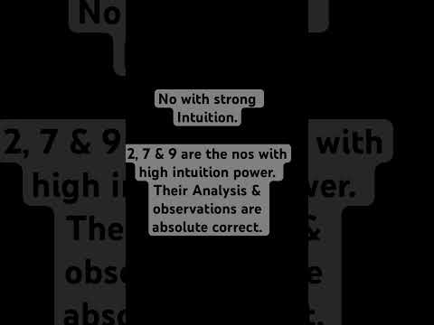 Number with strong Intuition.    #numerology #numbers #intuition #strong