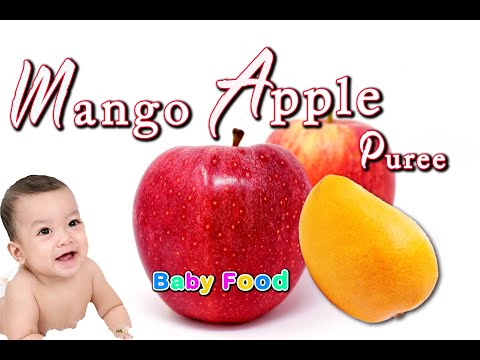 Mango Apple Puree for Baby |Stage 1 Homemade Baby Food | 6-10 month Baby Food | Apple Puree for Baby