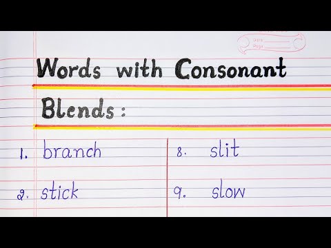 Words with Consonant Blends