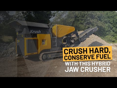 Ultra fuel efficient, hybrid tracked jaw crusher: KrushTech EcoKrush 6150