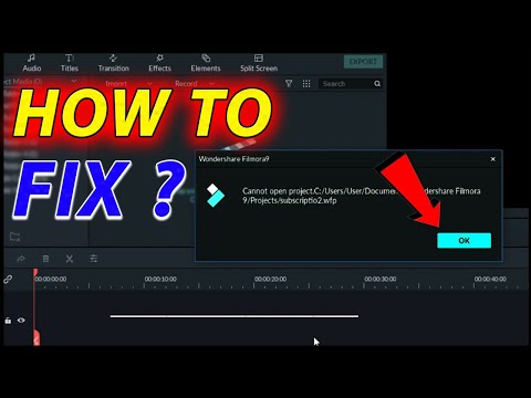 How to fix cannot open project 🔥 - Filmora 9 project not open - Project not opening