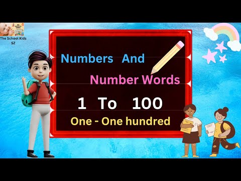 1 to 100 Numbers/ Numbers in English 1 to 100/ Number Words/ Counting to 100/ Kindergarten / Grade 1